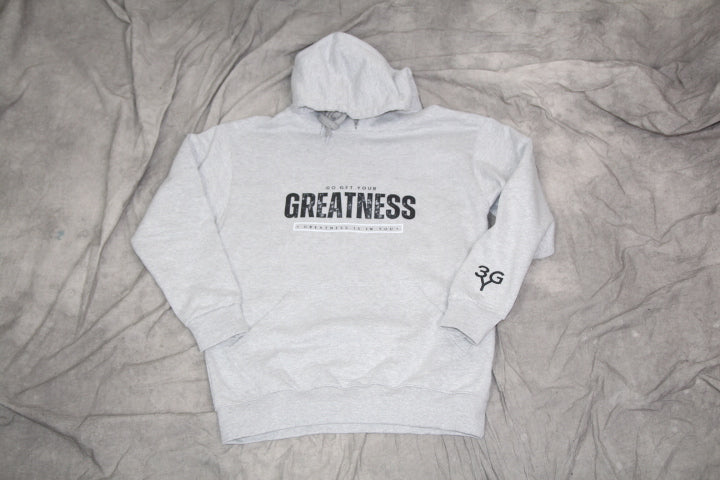 "GOD & GREATNESS"  HOODIE (UNISEX) - GREY